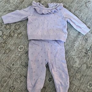 Lilac Matching Sweater Set